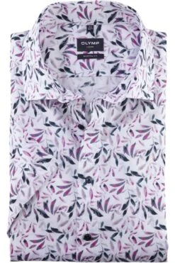 OLYMP Luxor Modern Fit Hemd Pink/weiss, Gemustert