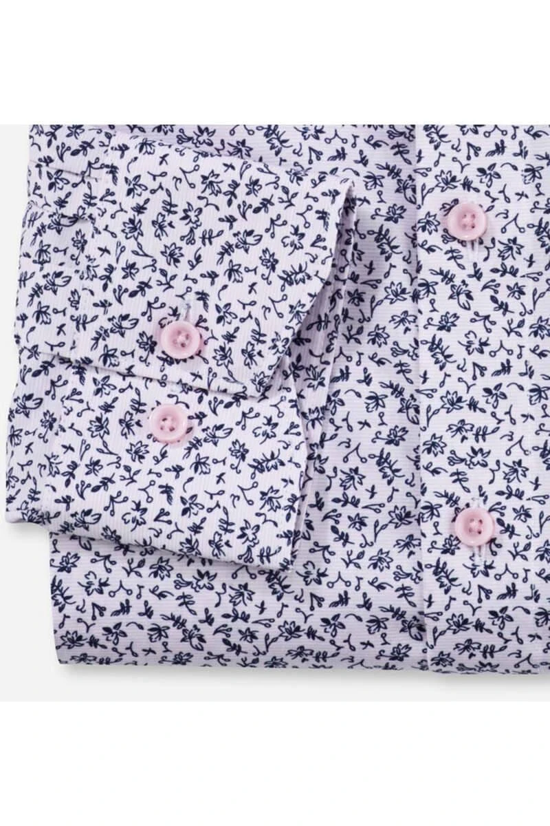 OLYMP Luxor Modern Fit Hemd Blau/rose, Paisley 3 OLYMP Luxor Modern Fit Hemd Blau/rose, Paisley – Bild 3