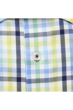 OLYMP Luxor Modern Fit Hemd Gelb/blau/weiss, Kariert -Ausgewählte Bekleidungsgeschäfte 1271 14 51 3 800 1200x1200