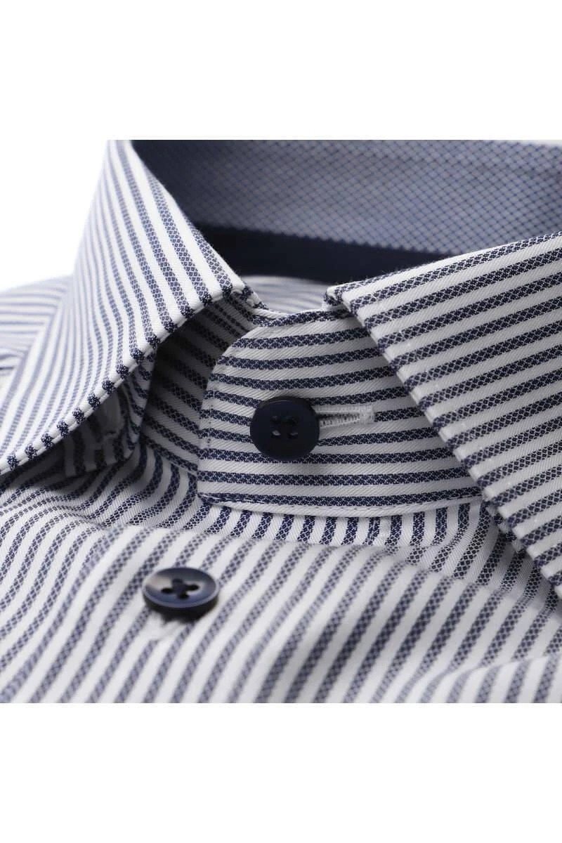 OLYMP Luxor Modern Fit Hemd Marine/weiss, Gestreift 2 OLYMP Luxor Modern Fit Hemd Marine/weiss, Gestreift – Bild 2