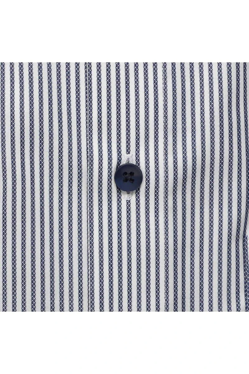 OLYMP Luxor Modern Fit Hemd Marine/weiss, Gestreift 4 OLYMP Luxor Modern Fit Hemd Marine/weiss, Gestreift – Bild 4