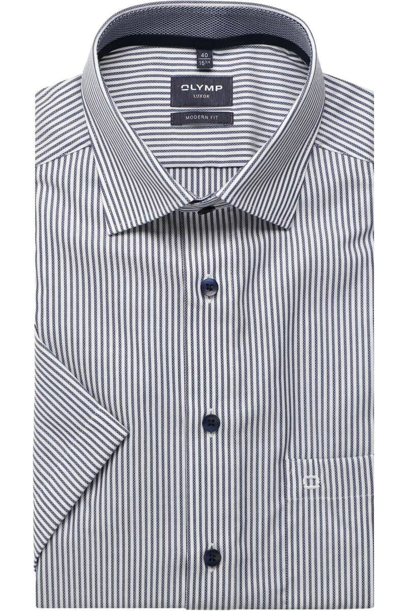 OLYMP Luxor Modern Fit Hemd Marine/weiss, Gestreift 1 OLYMP Luxor Modern Fit Hemd Marine/weiss, Gestreift