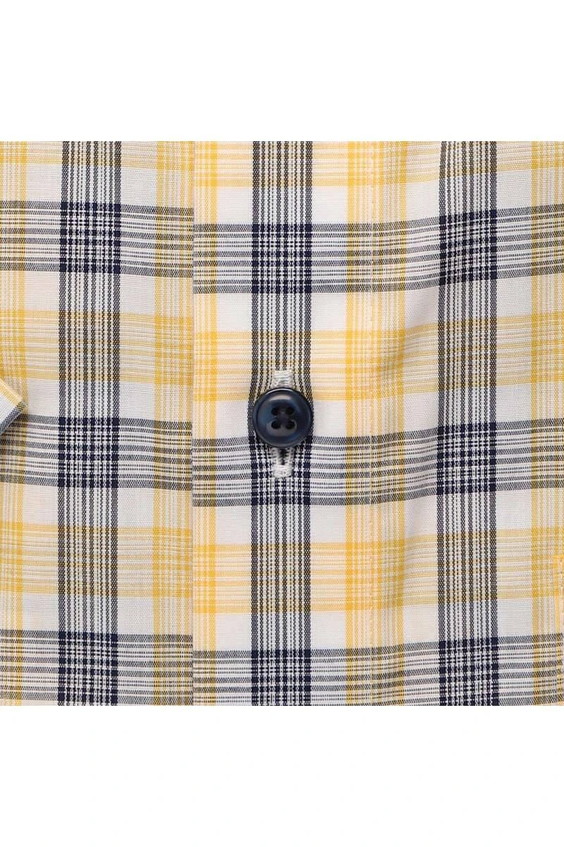 OLYMP Luxor Modern Fit Hemd Blau/gelb, Kariert 4 OLYMP Luxor Modern Fit Hemd Blau/gelb, Kariert – Bild 4