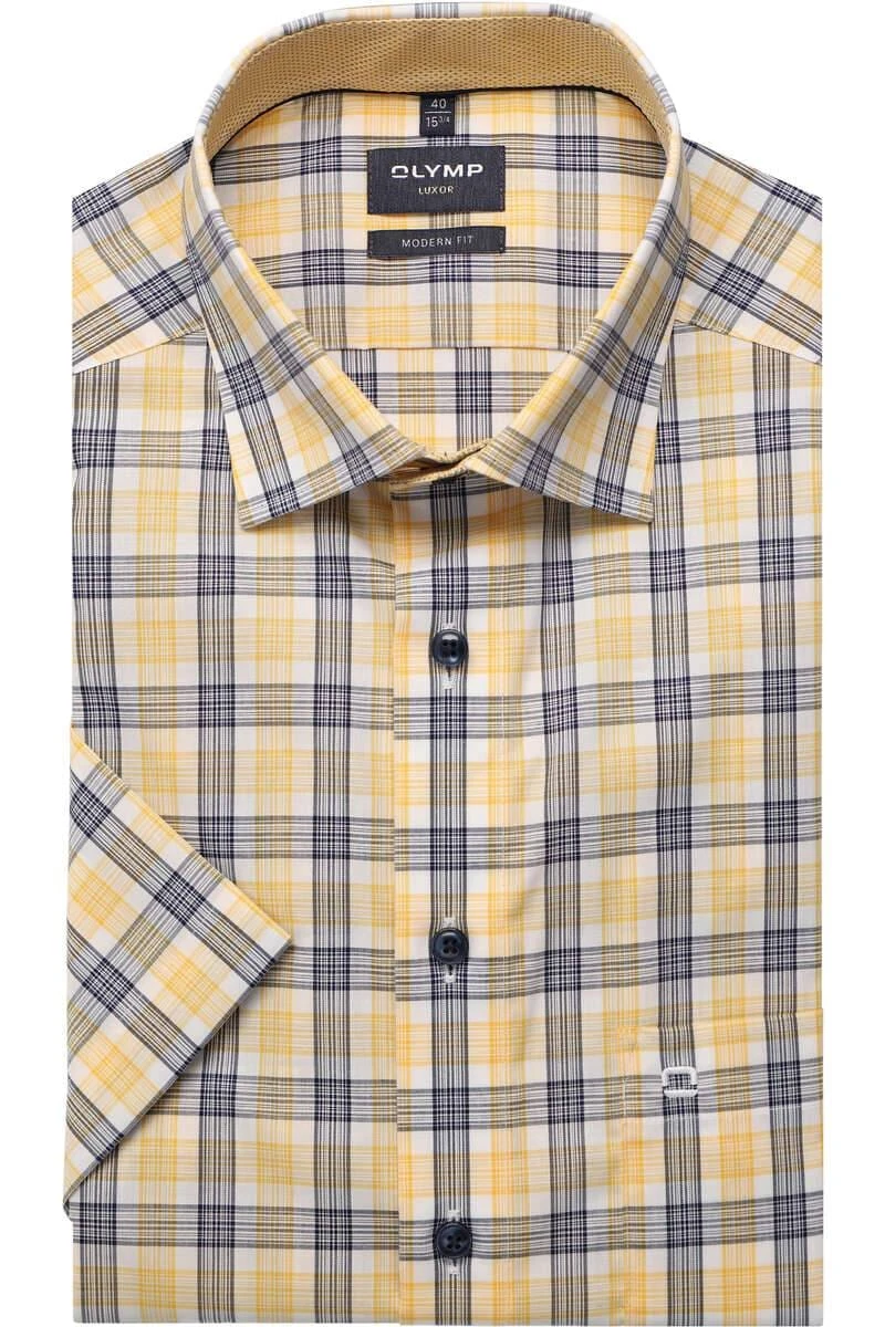 OLYMP Luxor Modern Fit Hemd Blau/gelb, Kariert 1 OLYMP Luxor Modern Fit Hemd Blau/gelb, Kariert