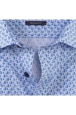 OLYMP Luxor Modern Fit Hemd Blau/weiss, Gemustert -Ausgewählte Bekleidungsgeschäfte 1316 32 11 3 800 1200x1200