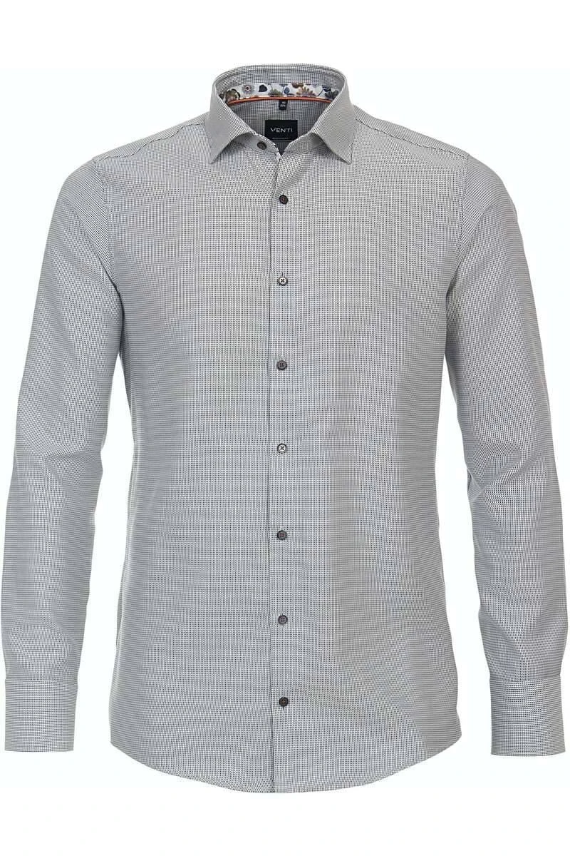 Venti Modern Fit Hemd Grün, Strukturiert 1 Venti Modern Fit Hemd Grün, Strukturiert