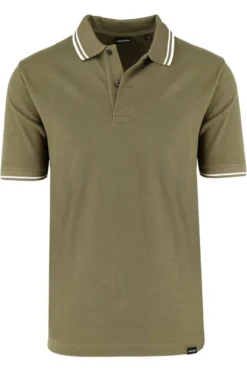 Seidensticker Regular Fit Poloshirt Oliv, Einfarbig