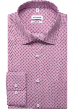 Seidensticker Regular Fit Hemd Rot, Gemustert