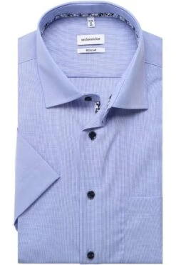 Seidensticker Regular Fit Hemd Hellblau, Einfarbig