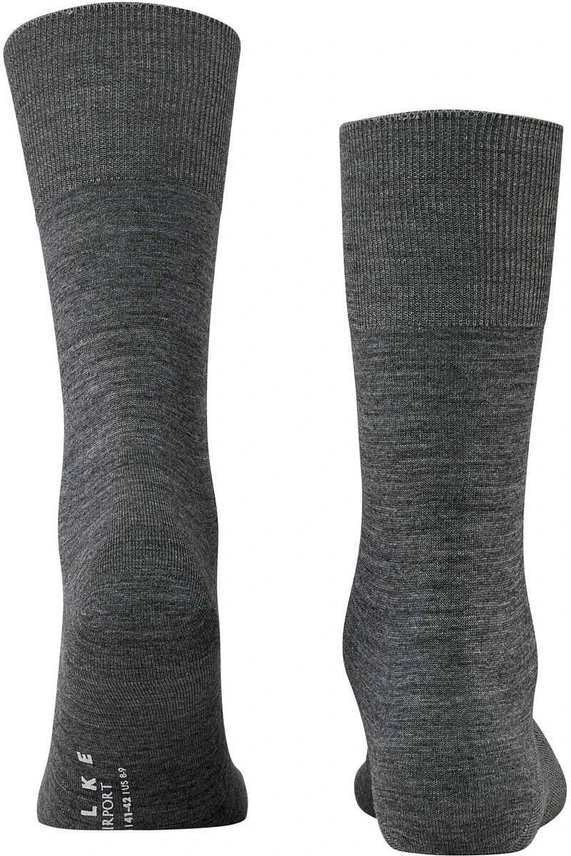 FALKE Airport Herren Socken Dunkelgrau, Einfarbig 3 FALKE Airport Herren Socken Dunkelgrau, Einfarbig – Bild 3