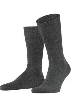 FALKE Airport Herren Socken Dunkelgrau, Einfarbig