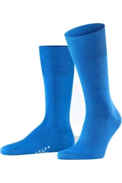 FALKE Airport Herren Socken Blau, Einfarbig