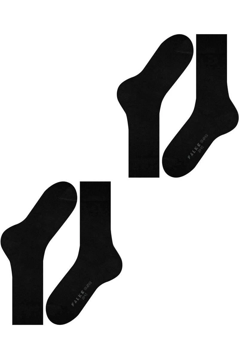 FALKE Swing Herren Socken Doppelpackschwarz, Einfarbig 4 FALKE Swing Herren Socken Doppelpackschwarz, Einfarbig – Bild 4