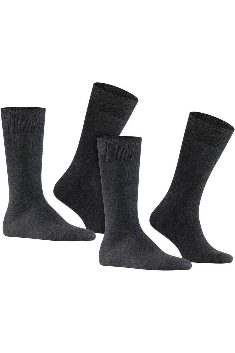FALKE Swing Herren Socken Doppelpackanthrazit, Melange 4 FALKE Swing Herren Socken Doppelpackanthrazit, Melange – Bild 4