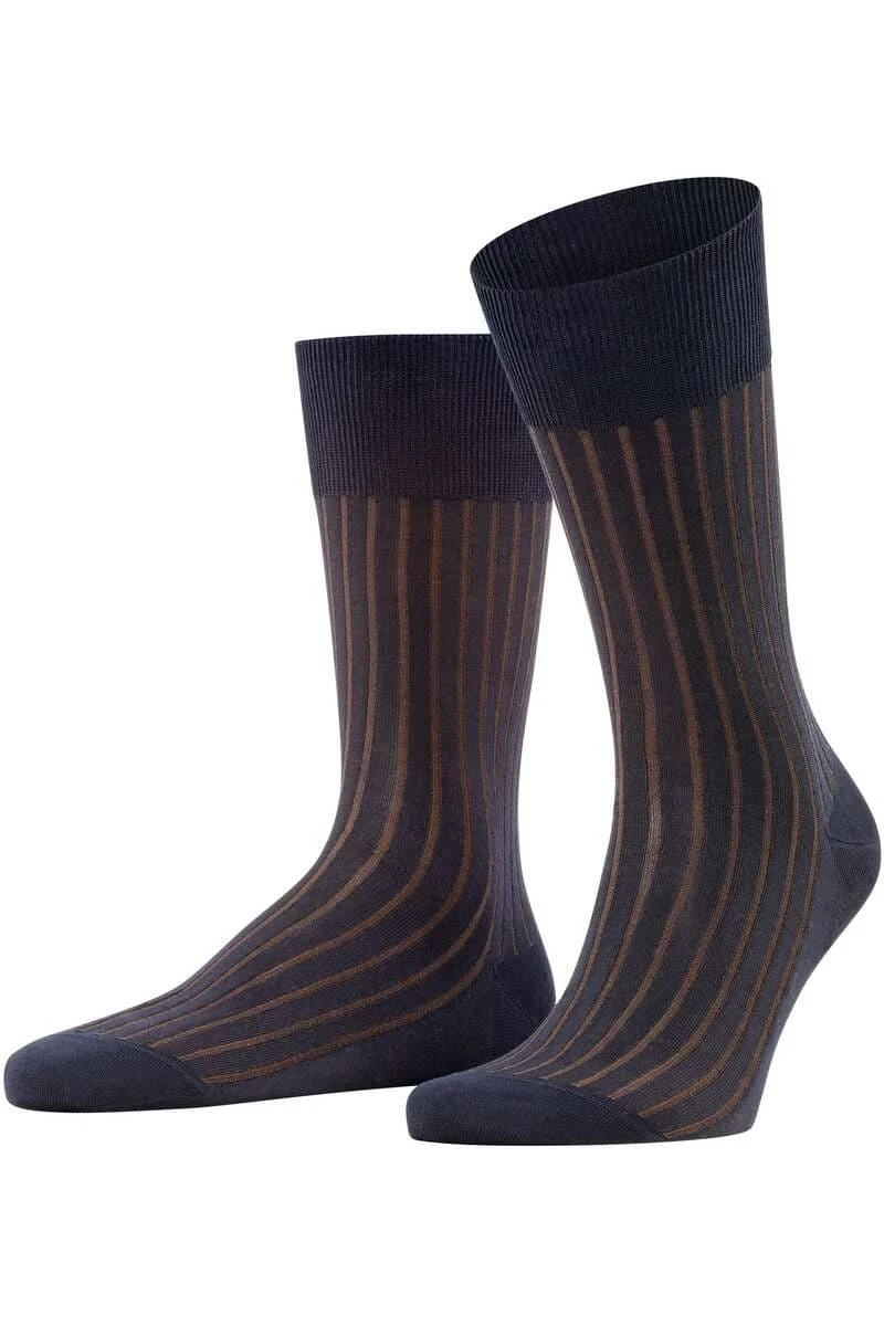 FALKE Shadow Herren Socken Dunkelblau, Rippstruktur 1 FALKE Shadow Herren Socken Dunkelblau, Rippstruktur