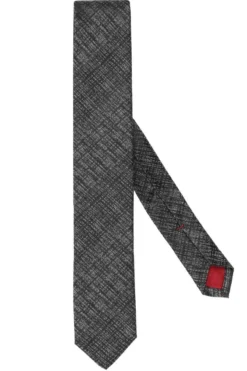 OLYMP Krawatte 100% Seide Anthrazit,