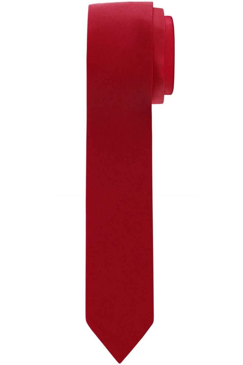 OLYMP Krawatte 100% Seide Ziegelrot, Einfarbig 1 OLYMP Krawatte 100% Seide Ziegelrot, Einfarbig