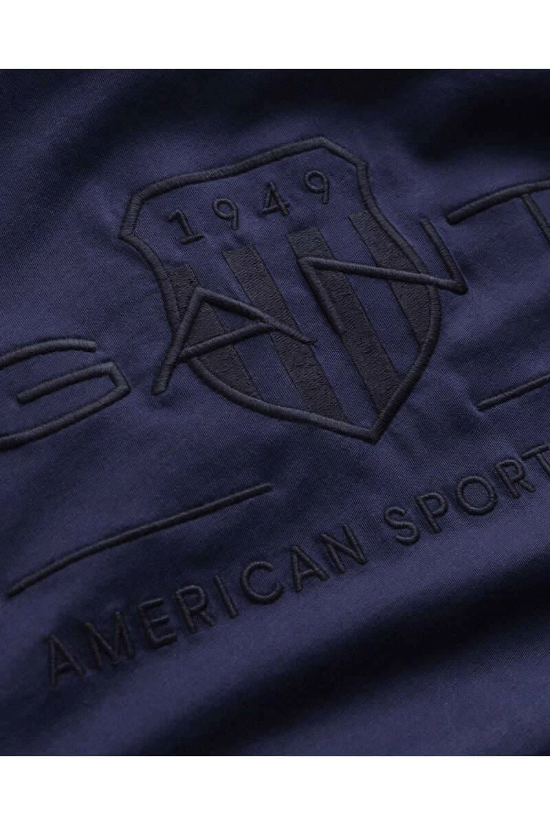 GANT Regular Fit T-Shirt Rundhals Dunkelblau,Einfarbig 2 GANT Regular Fit T-Shirt Rundhals Dunkelblau,Einfarbig – Bild 2