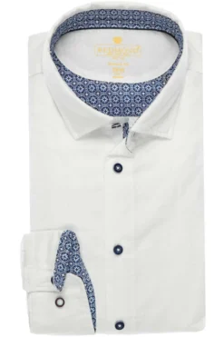 Redmond Modern Fit Hemd Weiss, Einfarbig