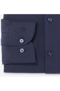 OLYMP Level Five 24/Seven Dynamic Flex Body Fit Hemd Marine, Einfarbig -Ausgewählte Bekleidungsgeschäfte 2039 34 18 2 800 1200x1200