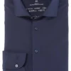 OLYMP Level Five 24/Seven Dynamic Flex Body Fit Hemd Marine, Einfarbig