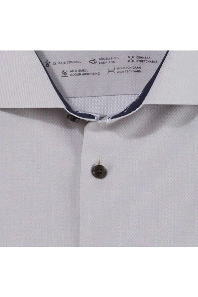 OLYMP Level Five 24/Seven Dynamic Flex Body Fit Hemd Beige, Einfarbig 4 OLYMP Level Five 24/Seven Dynamic Flex Body Fit Hemd Beige, Einfarbig – Bild 4