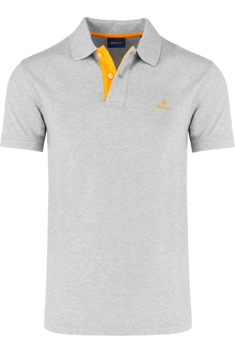 GANT Regular Fit Poloshirt Hellgrau, Melange 1 GANT Regular Fit Poloshirt Hellgrau, Melange