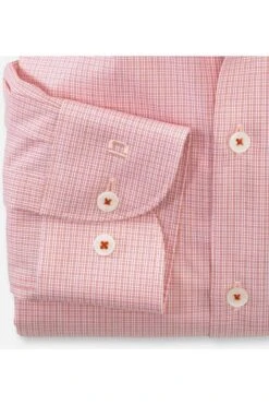 OLYMP Level Five Body Fit Hemd Rotorange, Kariert -Ausgewählte Bekleidungsgeschäfte 2088 24 07 5 800 1200x1200