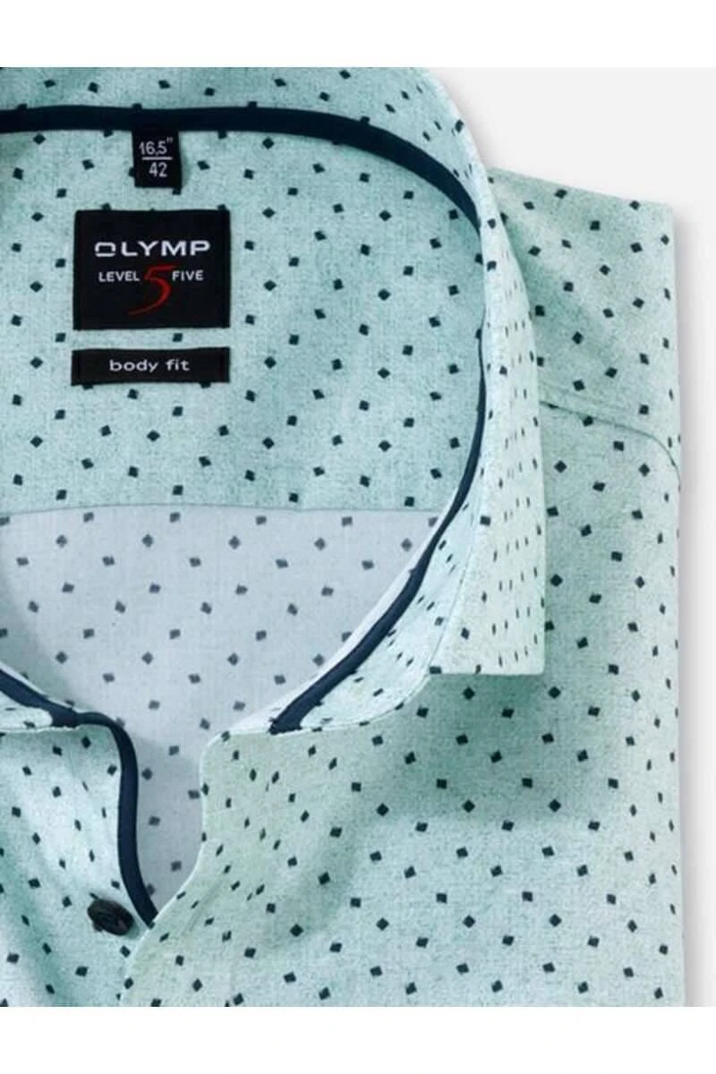 OLYMP Level Five Body Fit Hemd Grün/marine, Gemustert 2 OLYMP Level Five Body Fit Hemd Grün/marine, Gemustert – Bild 2
