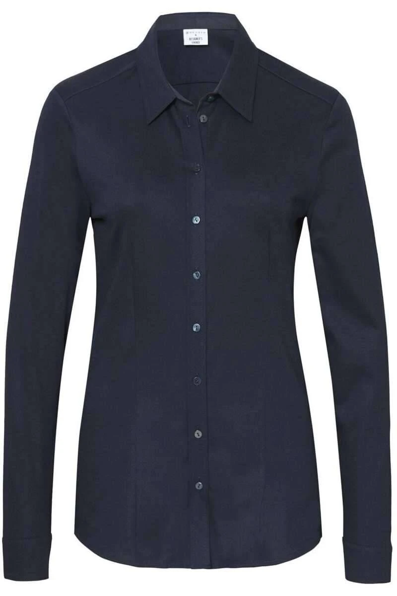 Desoto Slim Fit Blusenachtblau, Einfarbig 5 Desoto Slim Fit Blusenachtblau, Einfarbig – Bild 5