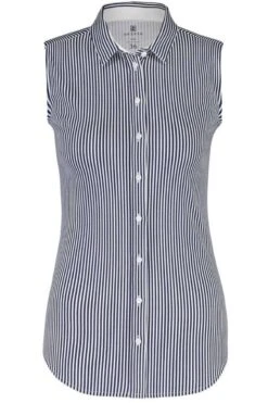 Desoto Slim Fit Blusenavy, Gestreift