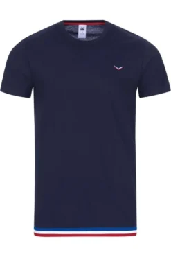 TRIGEMA Slim Fit T-Shirt Rundhals Navy,Einfarbig
