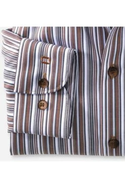 OLYMP Level Five Body Fit Hemd Braun, Gestreift -Ausgewählte Bekleidungsgeschäfte 2124 24 28 5 800 1200x1200