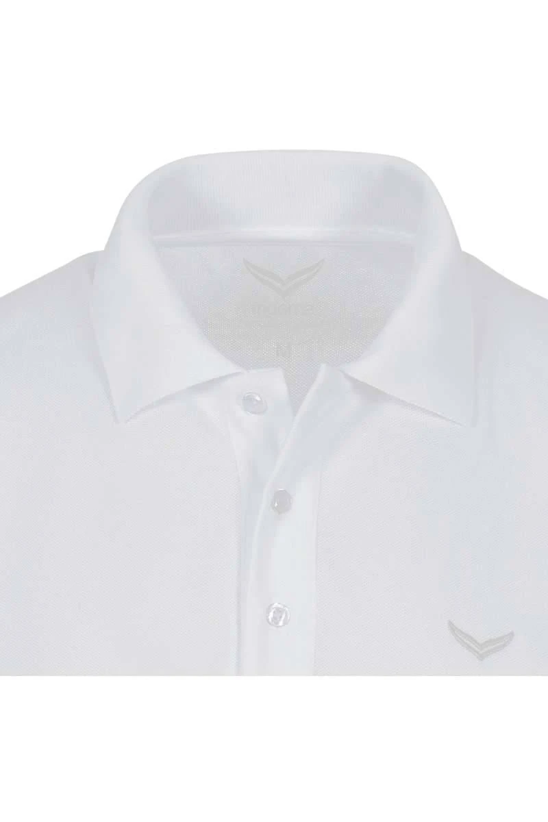 TRIGEMA Comfort Fit Poloshirt Weiss, Einfarbig 2 TRIGEMA Comfort Fit Poloshirt Weiss, Einfarbig – Bild 2