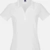 TRIGEMA Slim Fit Damen Poloshirt Weiss, Einfarbig