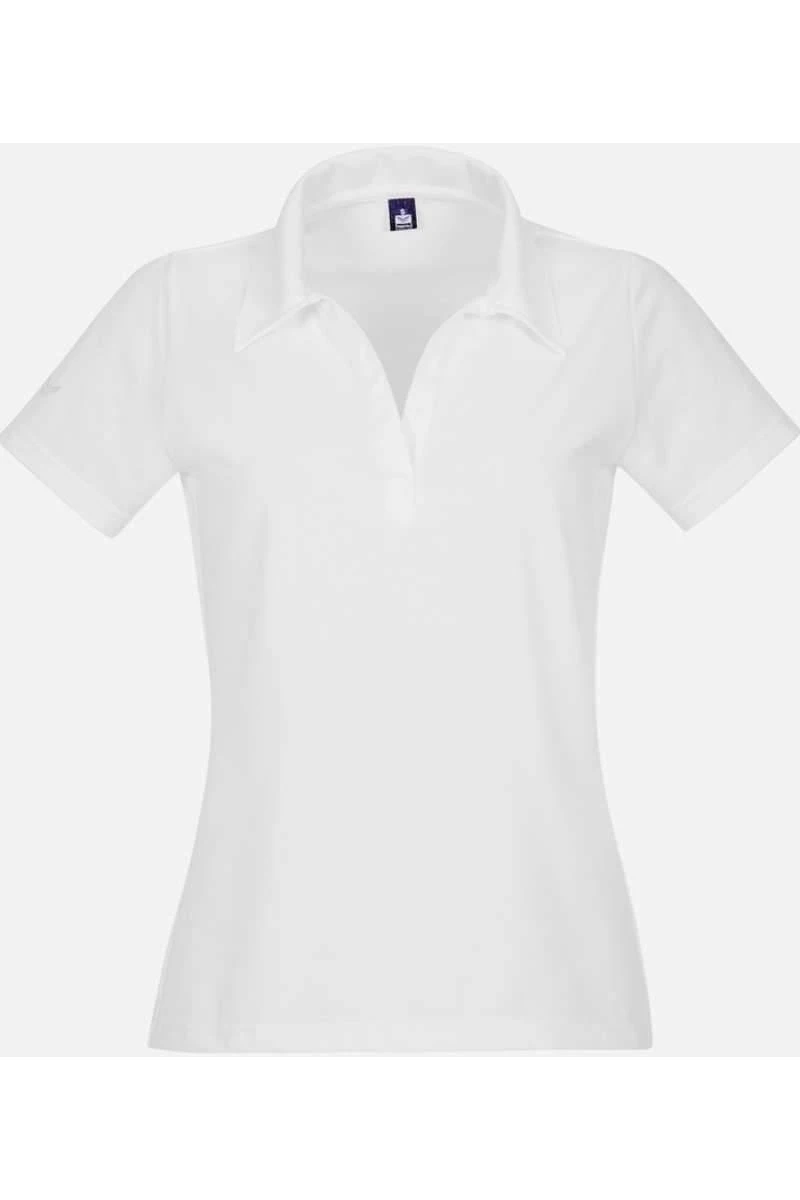 TRIGEMA Slim Fit Damen Poloshirt Weiss, Einfarbig 1 TRIGEMA Slim Fit Damen Poloshirt Weiss, Einfarbig