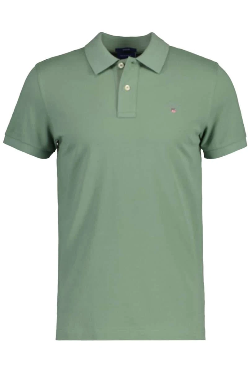 GANT Original Regular Fit Poloshirt Grün, Einfarbig 1 GANT Original Regular Fit Poloshirt Grün, Einfarbig