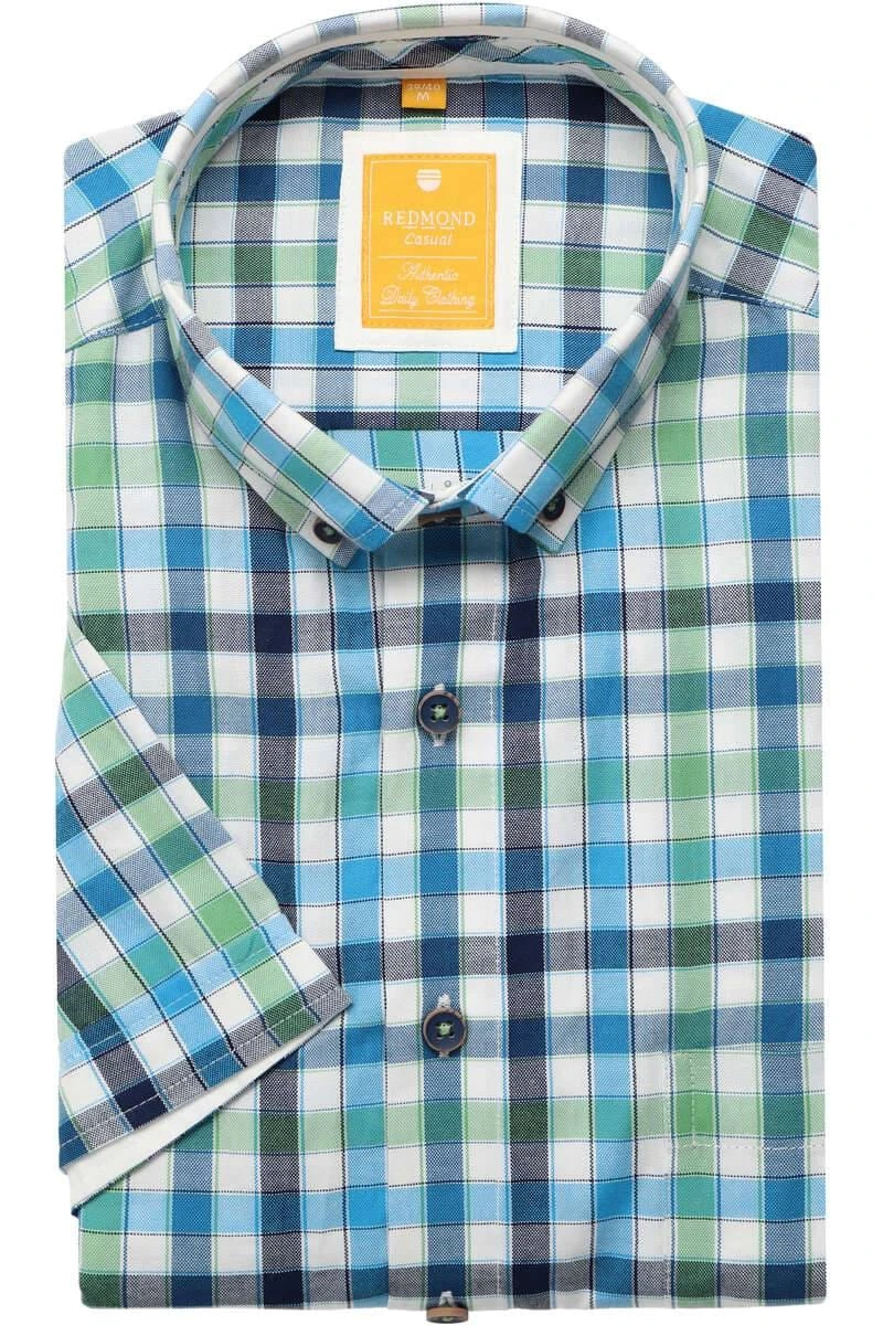 Redmond Casual Modern Fit Hemd Blau/grün/weiss, Kariert 1 Redmond Casual Modern Fit Hemd Blau/grün/weiss, Kariert