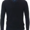 Redmond Casual Regular Fit Herren Pullover V-Ausschnitt Marine