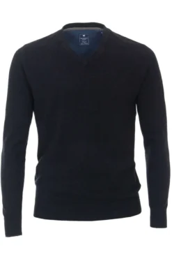 Redmond Casual Regular Fit Herren Pullover V-Ausschnitt Marine