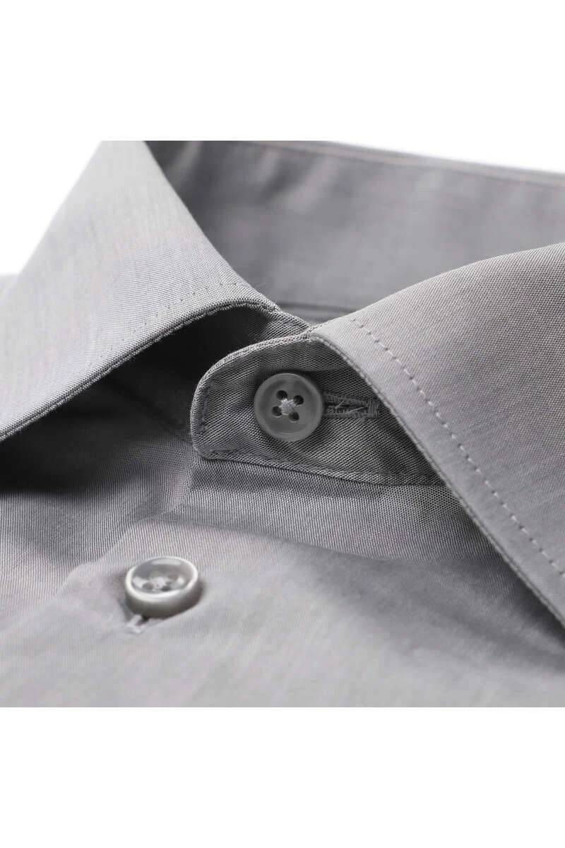 Jupiter Regular Fit Hemd Silbergrau, Einfarbig 2 Jupiter Regular Fit Hemd Silbergrau, Einfarbig – Bild 2