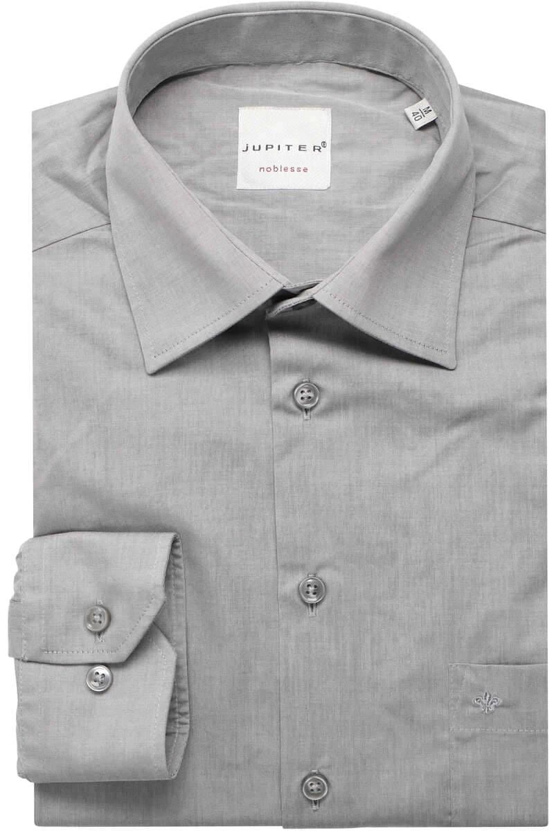 Jupiter Regular Fit Hemd Silbergrau, Einfarbig 1 Jupiter Regular Fit Hemd Silbergrau, Einfarbig