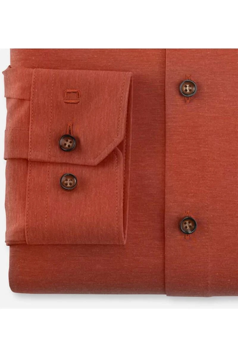 OLYMP No. Six 24/Seven Super Slim Jerseyhemd Rotorange, Einfarbig 5 OLYMP No. Six 24/Seven Super Slim Jerseyhemd Rotorange, Einfarbig – Bild 5