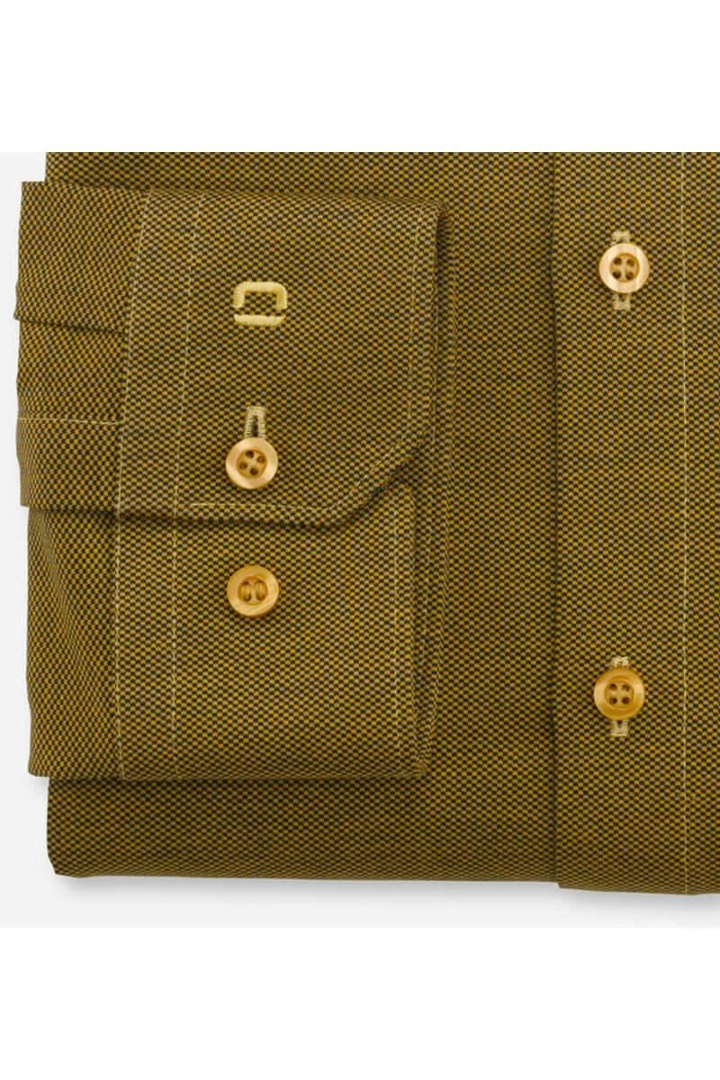 OLYMP No. Six 24/Seven Super Slim Jerseyhemd Messing, Faux-uni 3 OLYMP No. Six 24/Seven Super Slim Jerseyhemd Messing, Faux-uni – Bild 3