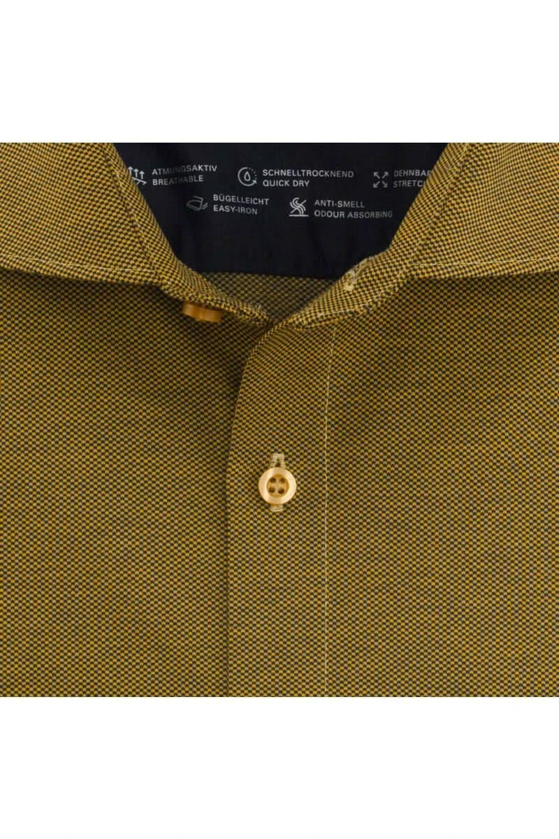 OLYMP No. Six 24/Seven Super Slim Jerseyhemd Messing, Faux-uni 4 OLYMP No. Six 24/Seven Super Slim Jerseyhemd Messing, Faux-uni – Bild 4