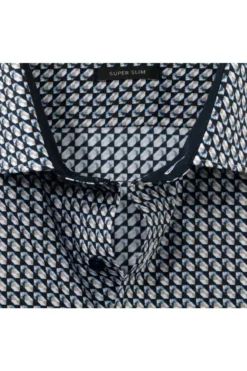 OLYMP No. Six Super Slim Hemd Blau/braun, Gemustert -Ausgewählte Bekleidungsgeschäfte 2535 24 22 3 800 1200x1200