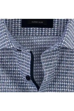 OLYMP No. Six Super Slim Hemd Marine/weiss, Gemustert -Ausgewählte Bekleidungsgeschäfte 2550 29 18 3 800 1200x1200