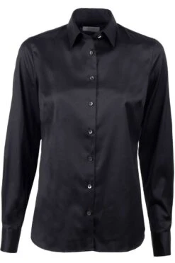 Stenströms Sofie Feminine Bluseschwarz, Einfarbig