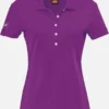 TRIGEMA Slim Fit Damen Poloshirt Violett, Einfarbig