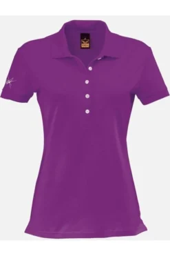 TRIGEMA Slim Fit Damen Poloshirt Violett, Einfarbig